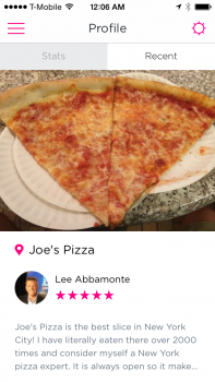 Gogobot, Joe's Pizza, Postcard