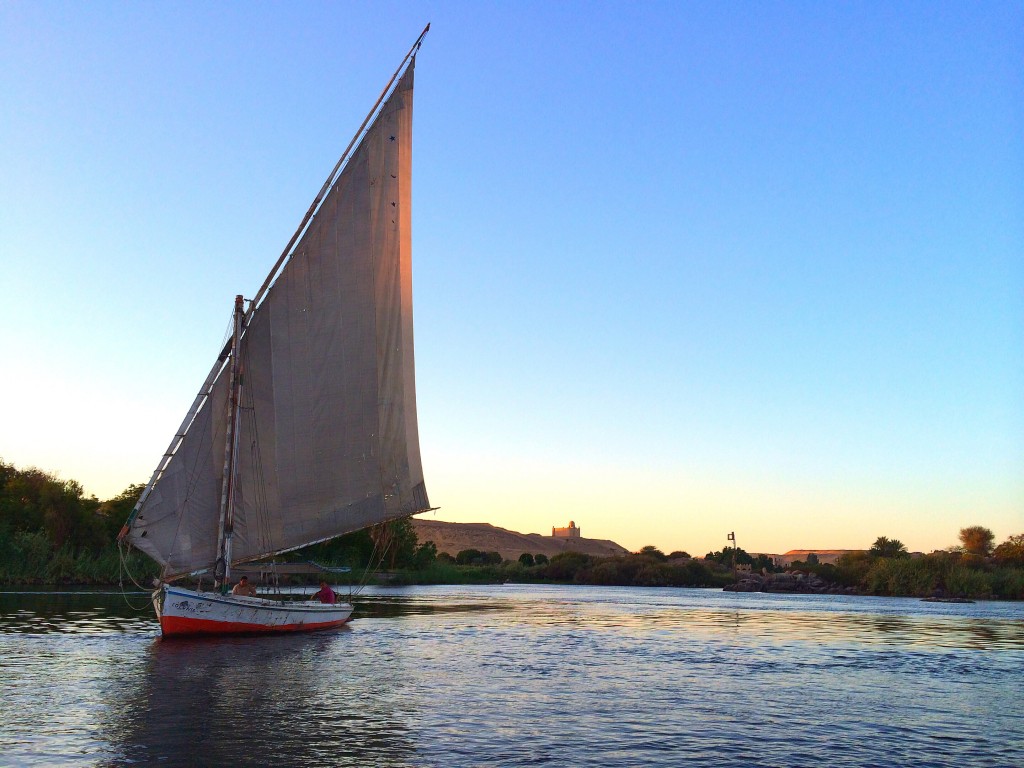 Sunset felucca tour, Aswan, Egypt, Nile River