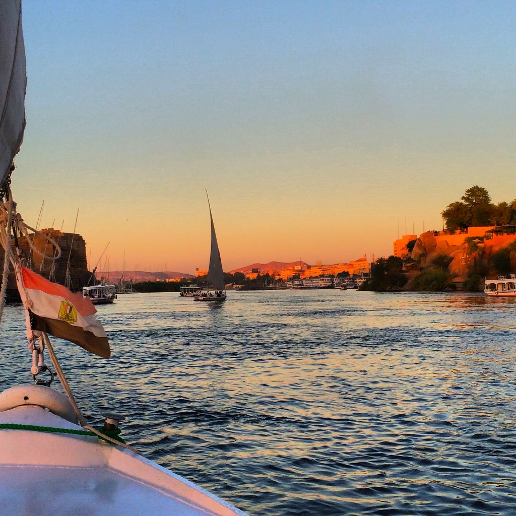 Sunset felucca tour, Aswan, Egypt, Nile River