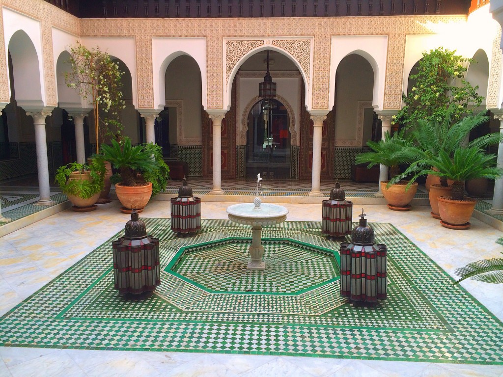 La Mamounia, Marrakech, Morocco, luxury, hotel, courtyard