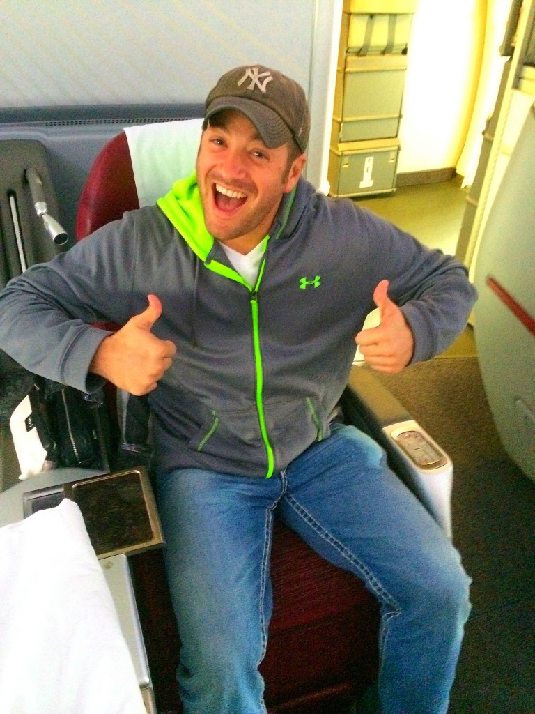 Qatar Airways business class, Lee Abbamonte