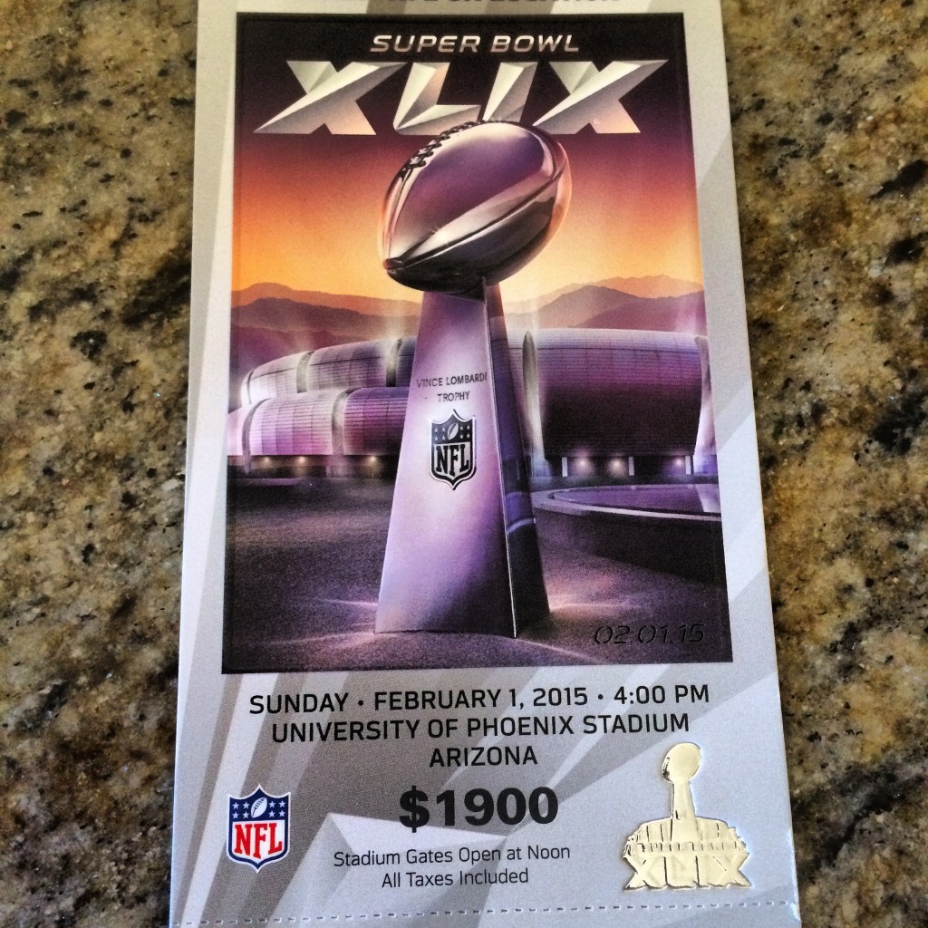 Ticket, Superbowl XLIX