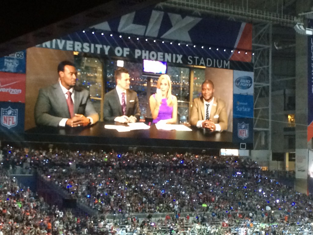 Amber Theoharis, NFL Network, big screen SUperbowl XLIX