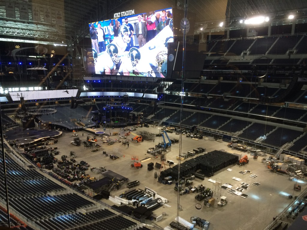 ACM awrads set up, AT&T Stadium Tour