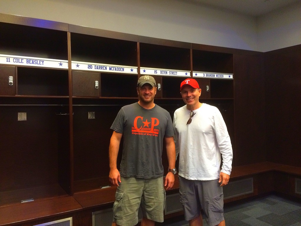 Lee Abbamonte, Johnny Jet, Dallas Cowboys locker room, Fort Worth, Texas, Dallas Cowboys