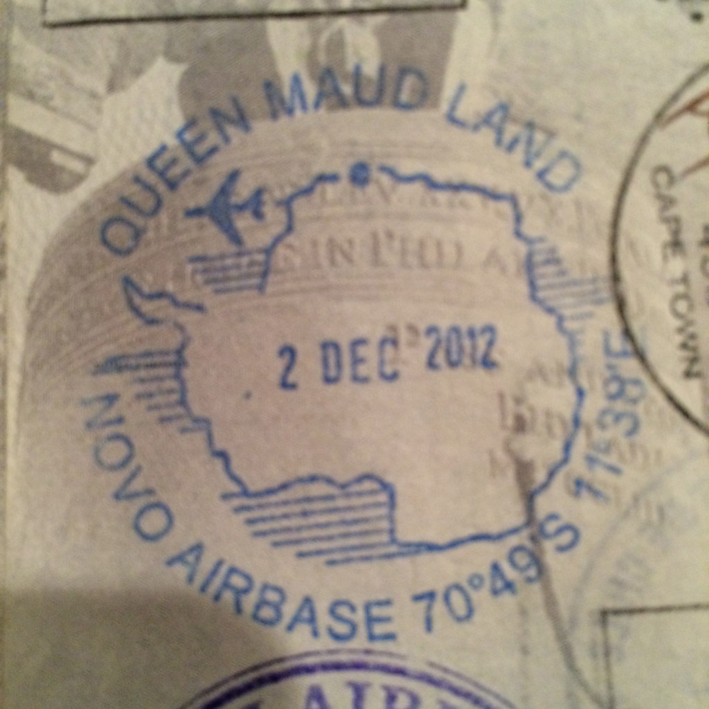 Queen Maud Land, Novo Base, Antarctica, Passport Stamp