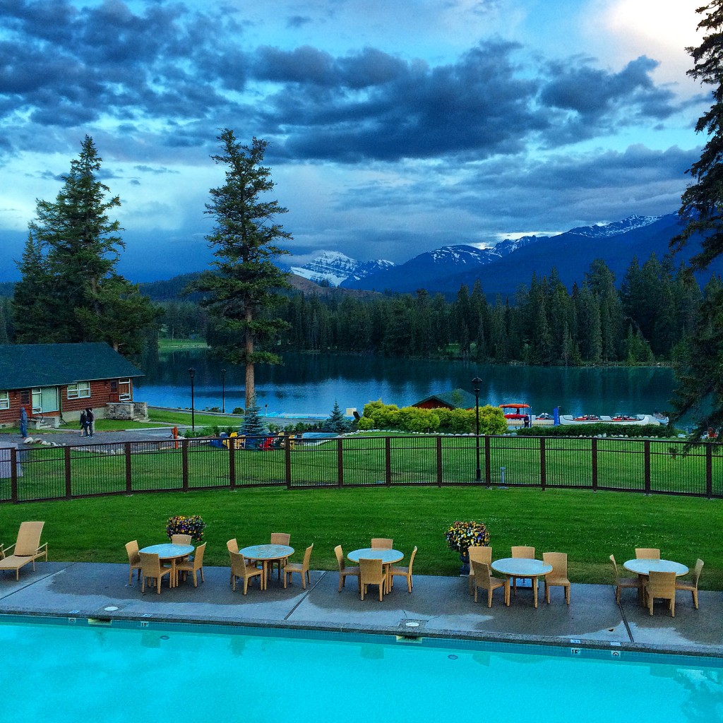 Fairmont Jasper Park Lodge, Jasper, Alberta, Canada, night view