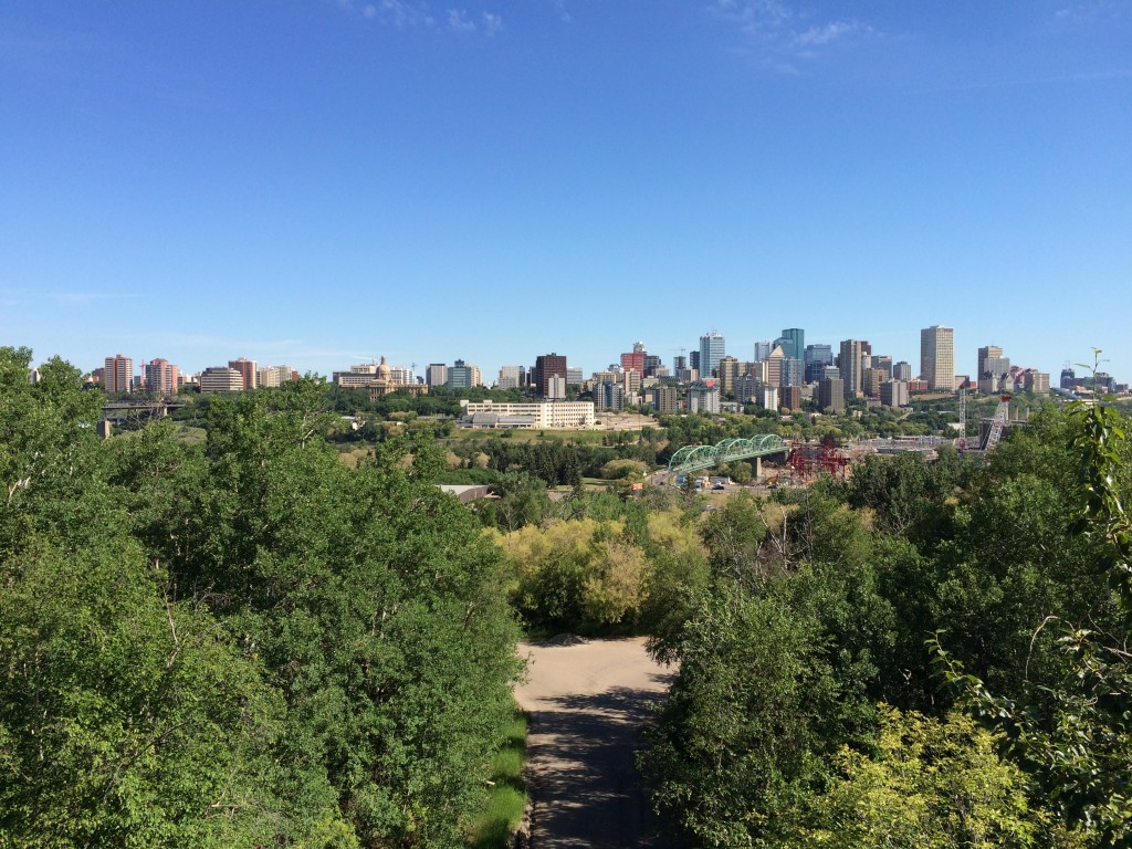 Edmonton, Alberta, Canada, view, mountain biking