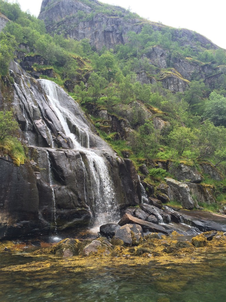 waterfall, Svolvaer, Norway
