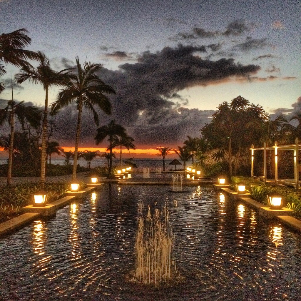 St. Regis Mauritius, Mauritius, sunset