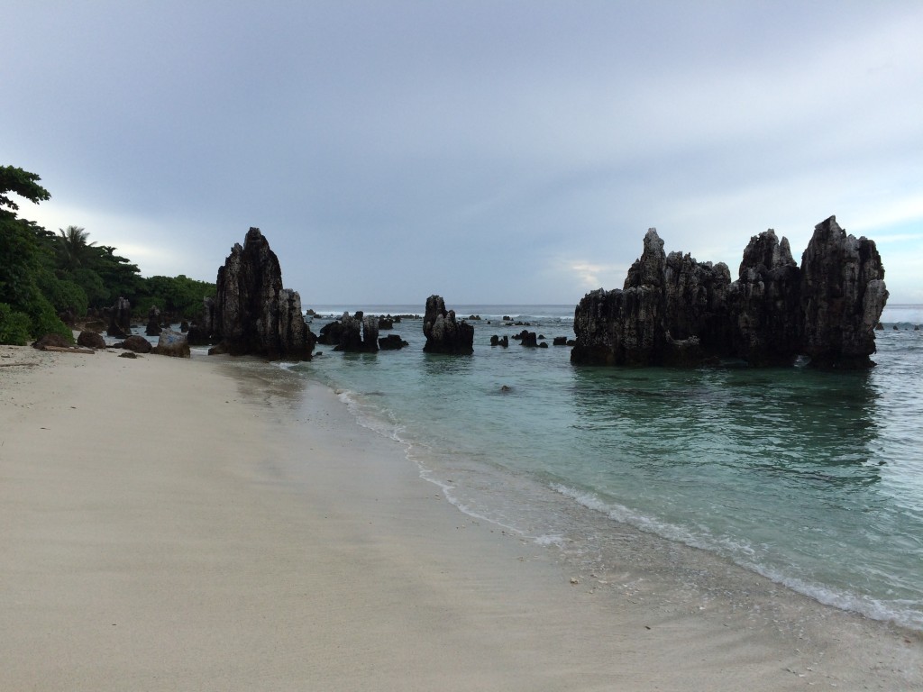 Nauru, pinnacles, beach