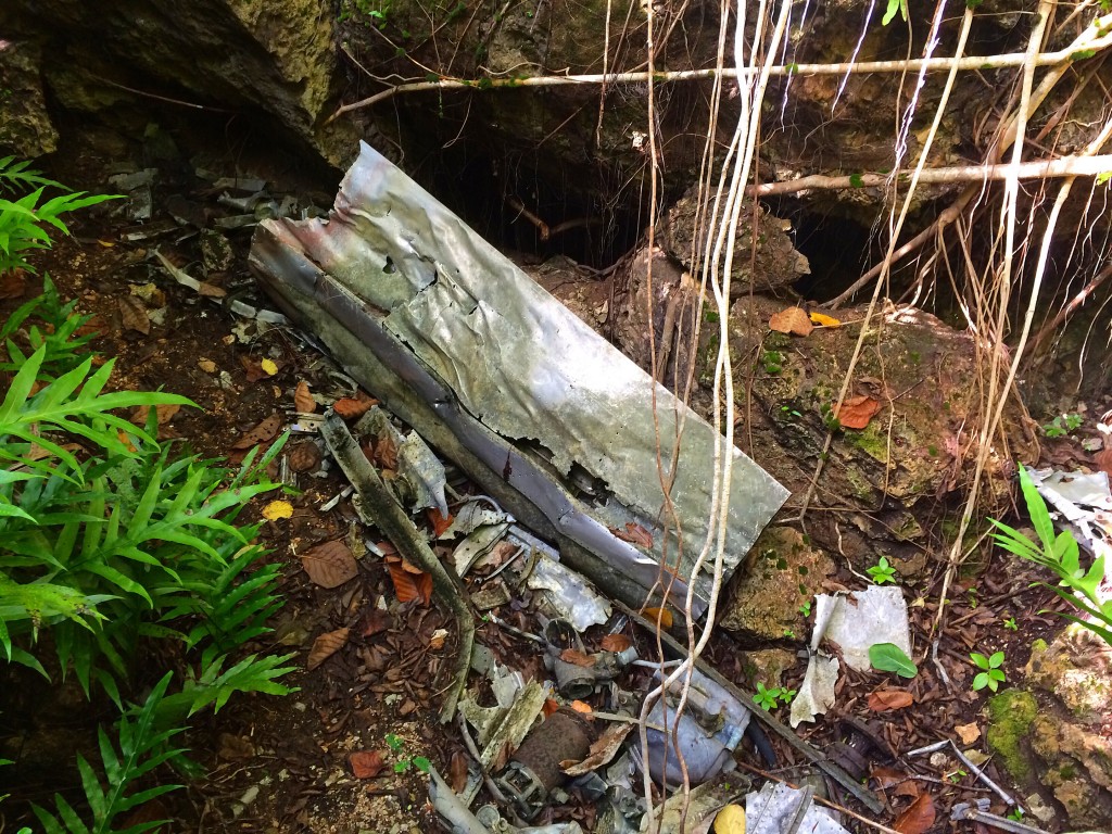 Nauru, Bomber track, wreckage, WW2