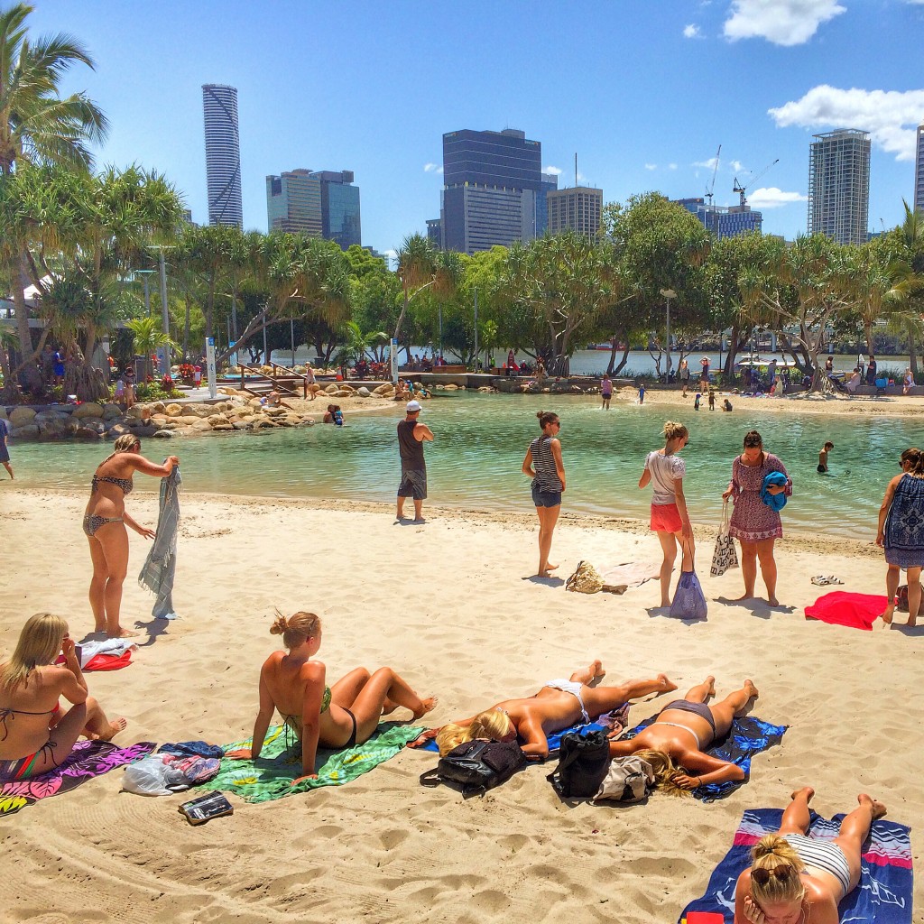 Brisbane, Queensland, Australia, A Perfect Day in Brisbane, Brisvegas, man made beach, beach