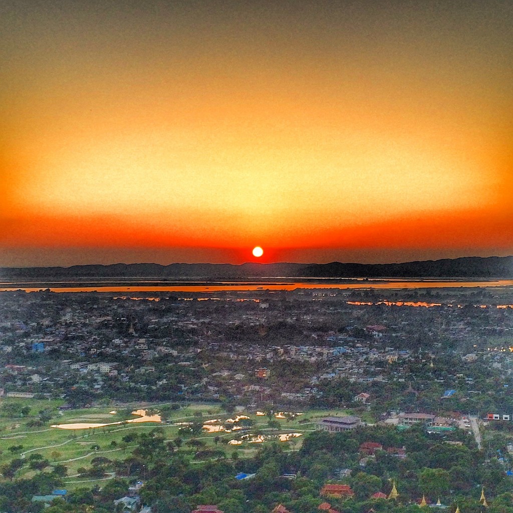 Mandalay, Myanmar, Burma, Mandalay Hill, sunset