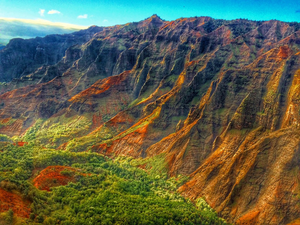Waimea Canyon, helicopter, Kauai, Hawaii