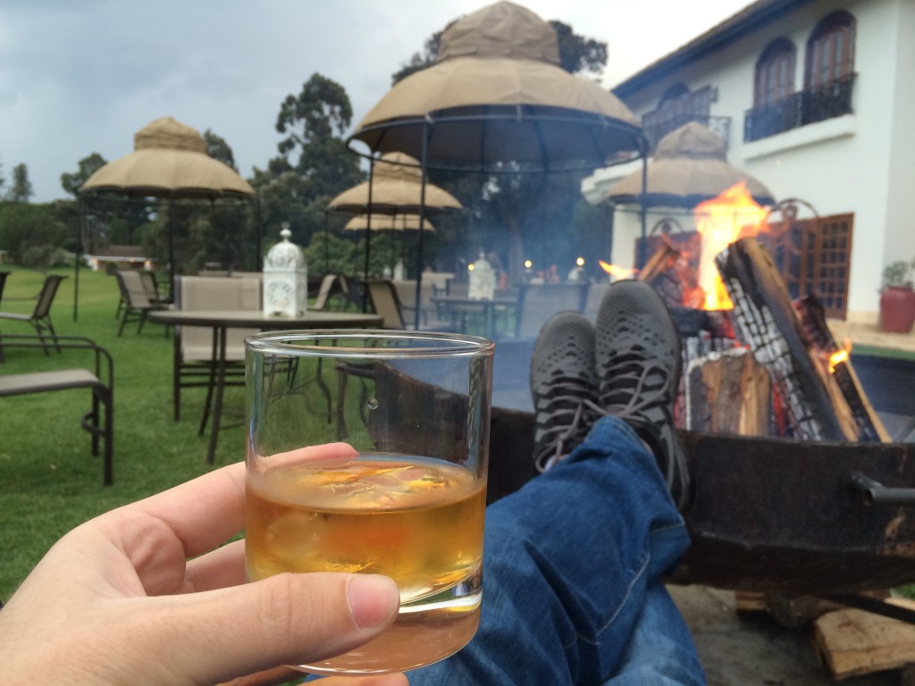 Fairmont Mount Kenya Safari Club, Kenya, scotch, fire