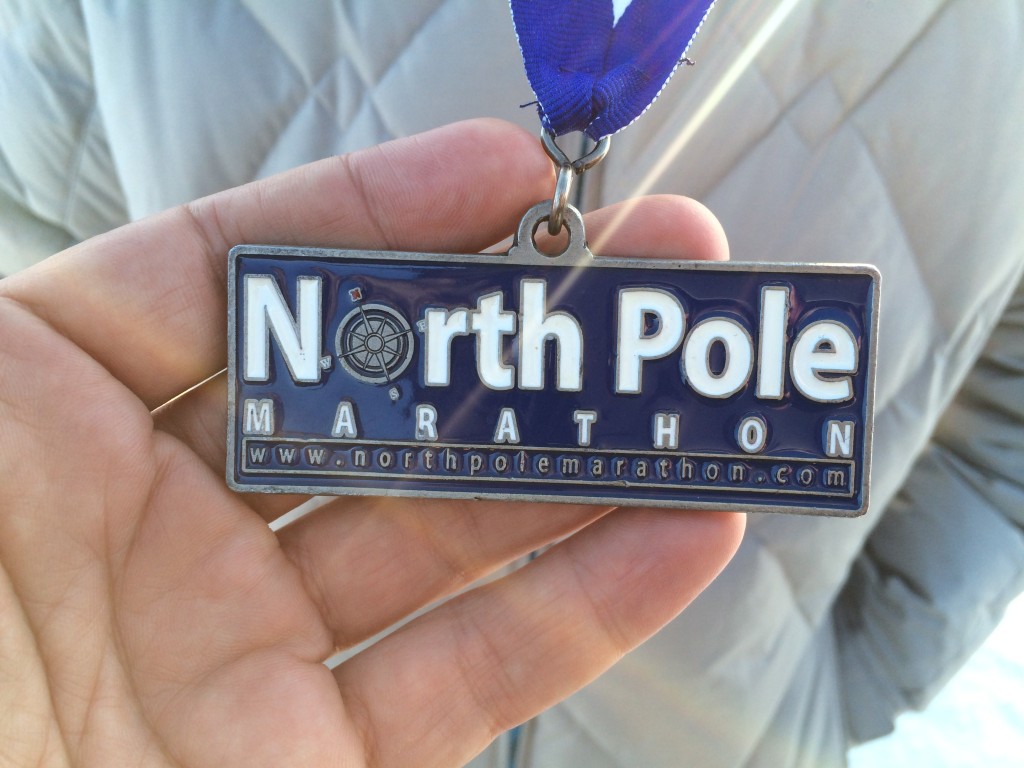 North Pole, The North Pole, How I made it to the North Pole, North Pole Marathon, medal