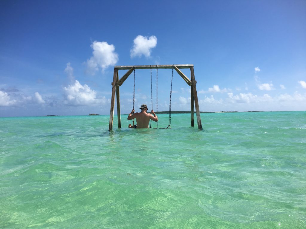 5 Awesome Things to do in the Exumas, Bahamas, swimming pigs, Exuma, Exumas, Cocoplum Beach, swing