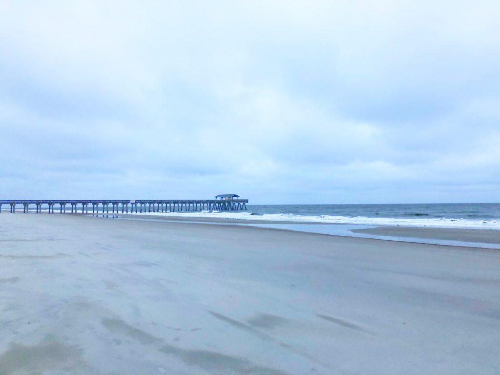 Sunrise on Tybee Island in a rain storm