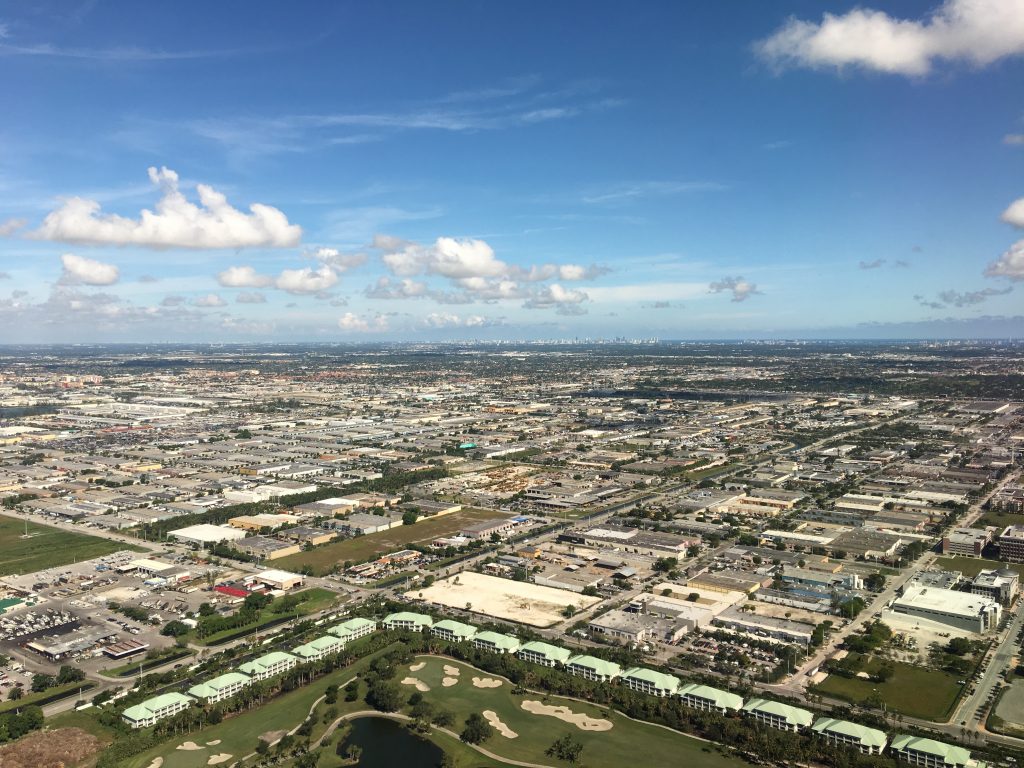 Flying into and out of Miami is always fun to look out the window