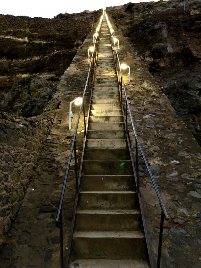 Looking up Jacob's Ladder at dawn