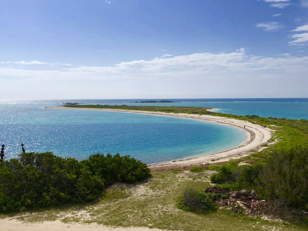 Stunning beach views from atop Fort Jefferson