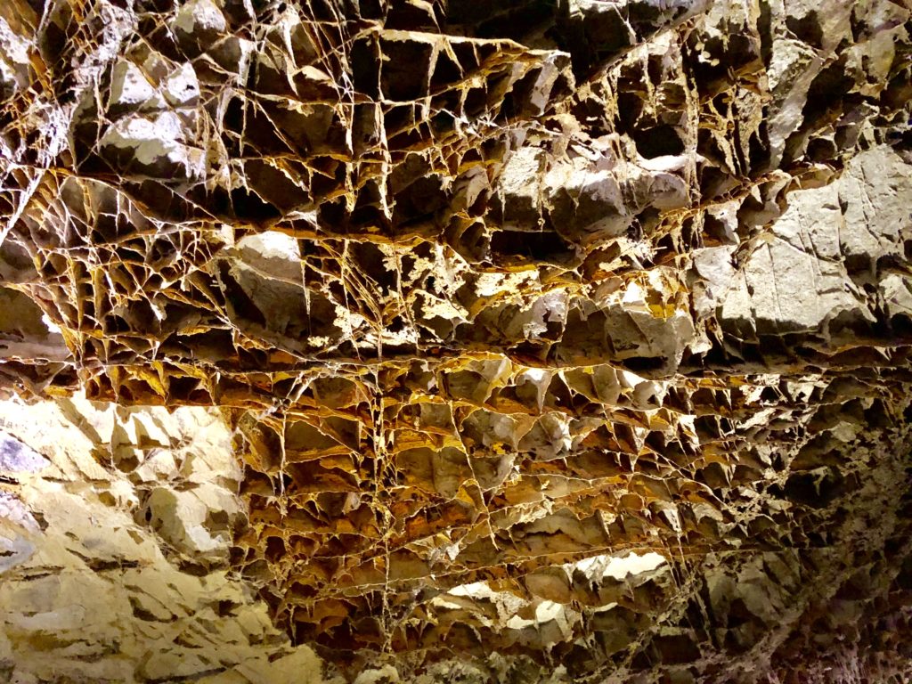 Cave ceiling inside Wind Cave National Park