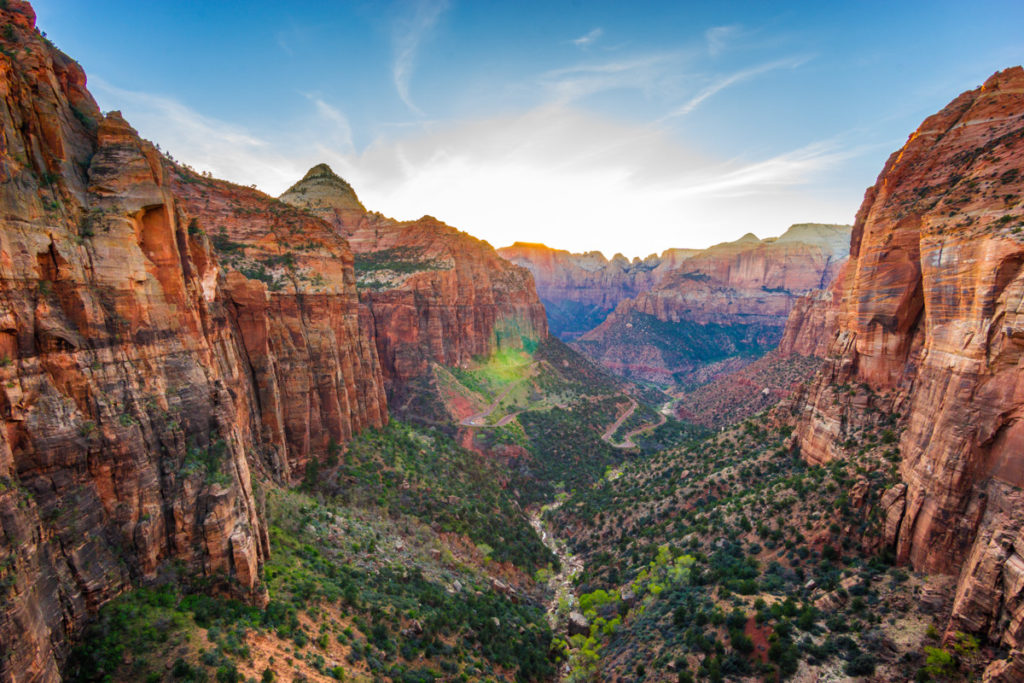 Looking out over Zion National Park