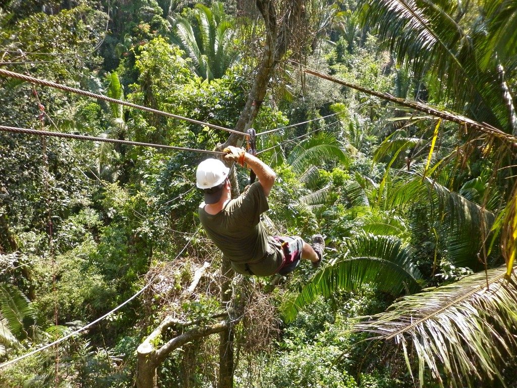 Zipline through the jungle treetops of Southern Belize