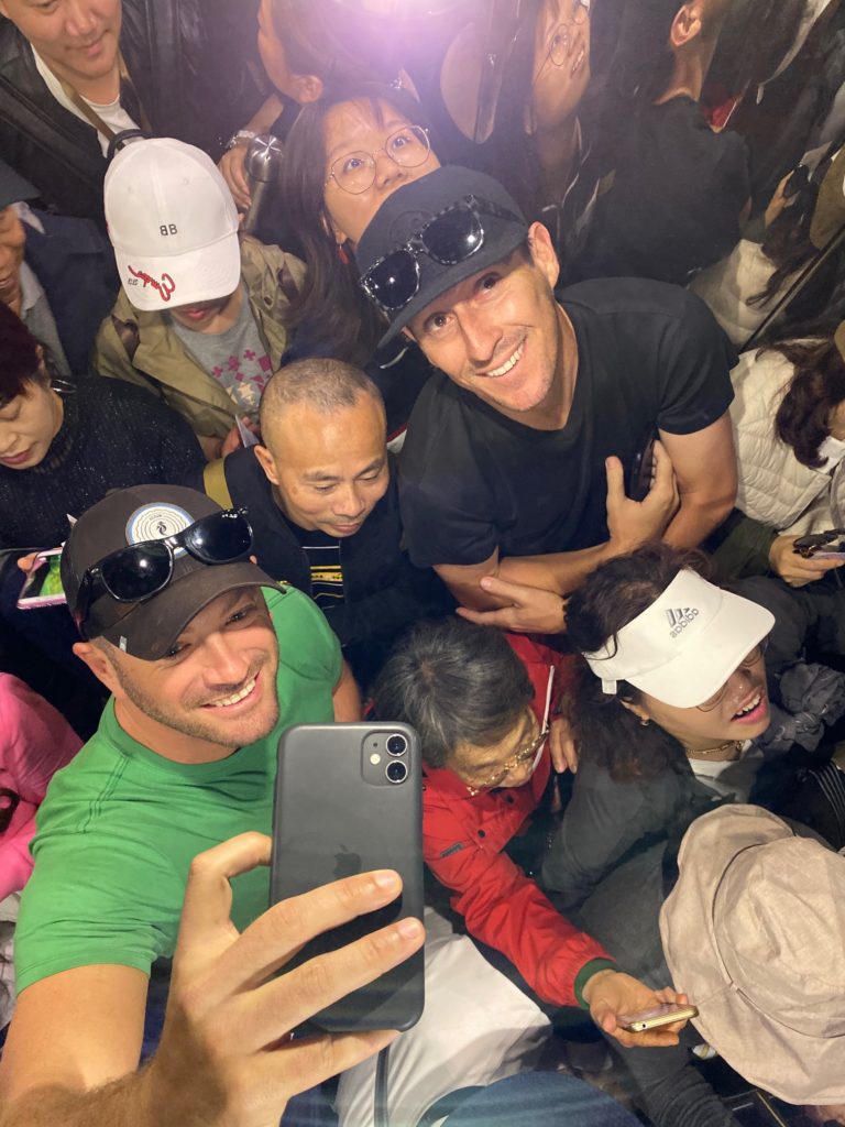 The elevator was packed fone day in Zhangjiajie